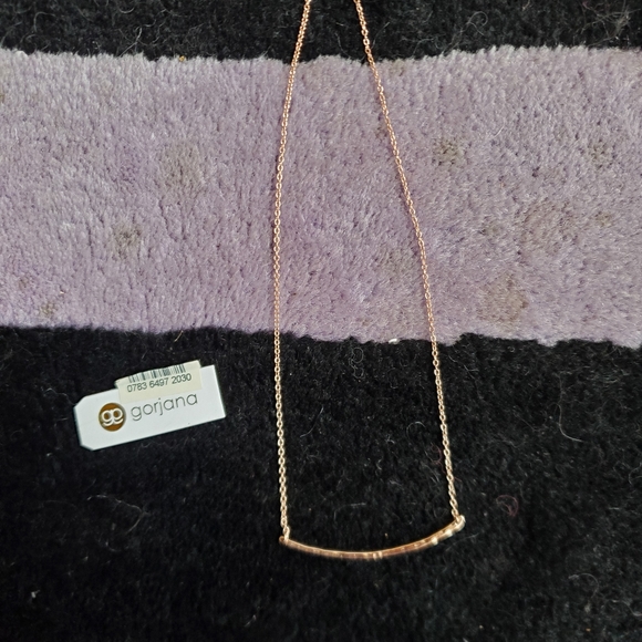 GORJANA Tanner Bar 18K Rose Gold Necklace NWT - Picture 2 of 3